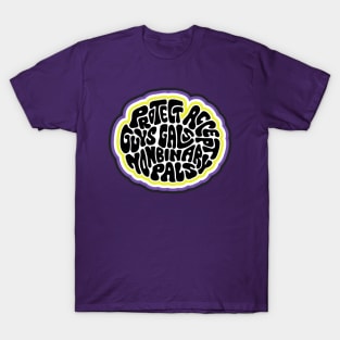 Protect Accept Guys Gals Nonbinary Pals Word Art T-Shirt